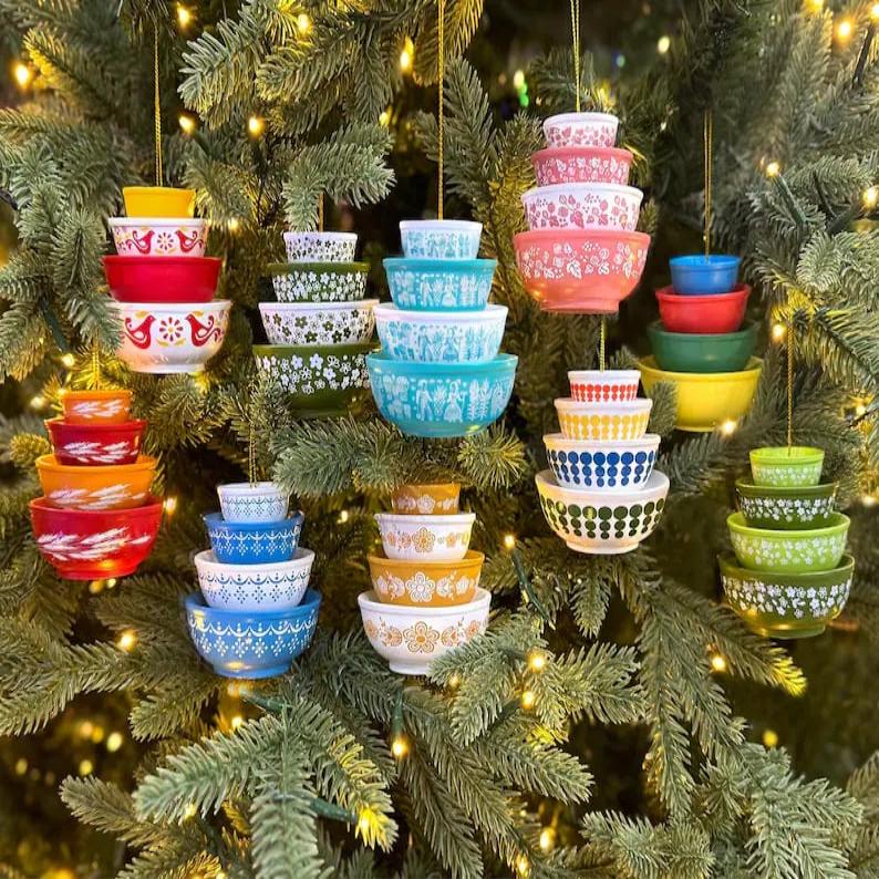 MemoryLane - Vintage Stack Bowl Christmas Ornament