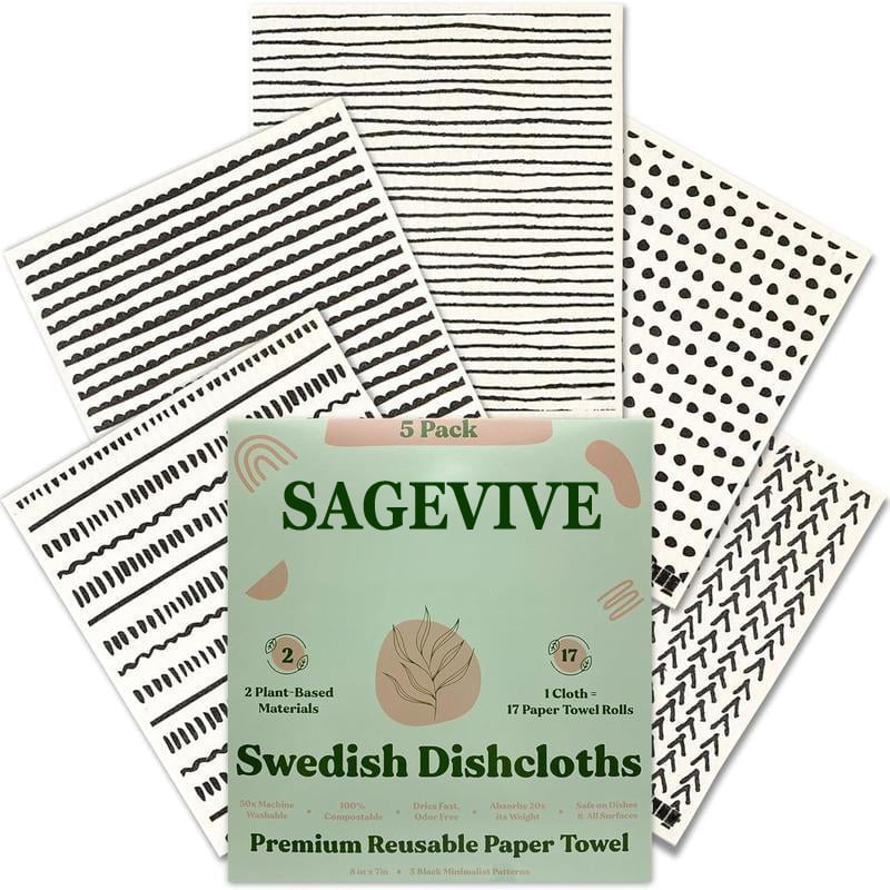 FreshFiber - Ultra-Absorbent Swedish Dishcloth Set
