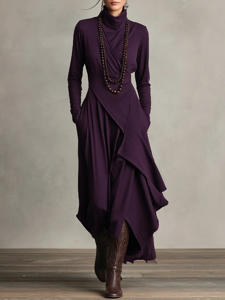 Serenique – Sophisticated Asymmetrical Maxi Dress