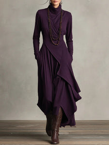 Serenique – Sophisticated Asymmetrical Maxi Dress