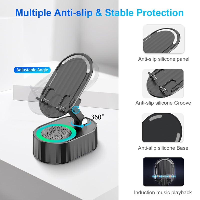 Vionix | Wireless Speaker Stand | Powerful Audio & Handy Charger