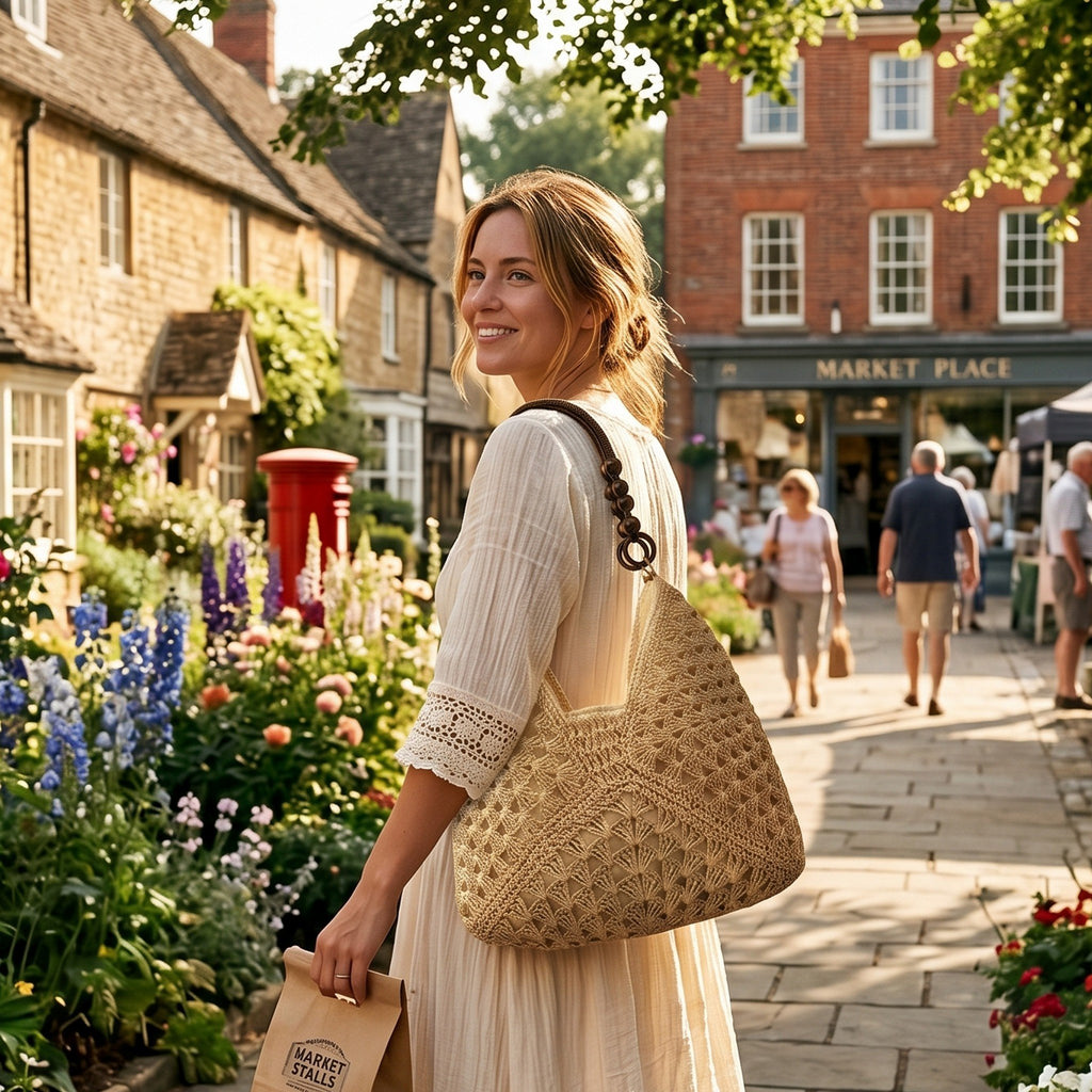 Woven Straw Shoulder Bag