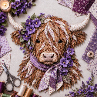 BloomCow – Birth Flower Highland Cow DIY Art Kit