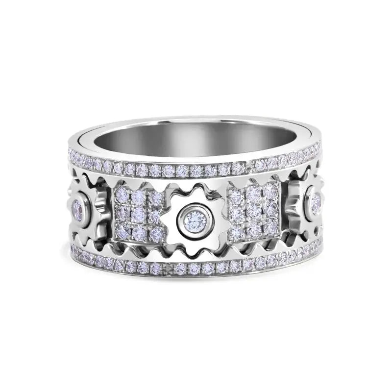 Handmade Diamond Ornate Geometric 3D Band Ring (Buy 2 Free Shipping) Marnetic