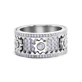 Handmade Diamond Ornate Geometric 3D Band Ring (Buy 2 Free Shipping) Marnetic
