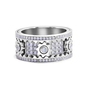 Handmade Diamond Ornate Geometric 3D Band Ring (Buy 2 Free Shipping) Marnetic