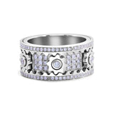 Handmade Diamond Ornate Geometric 3D Band Ring (Buy 2 Free Shipping)
