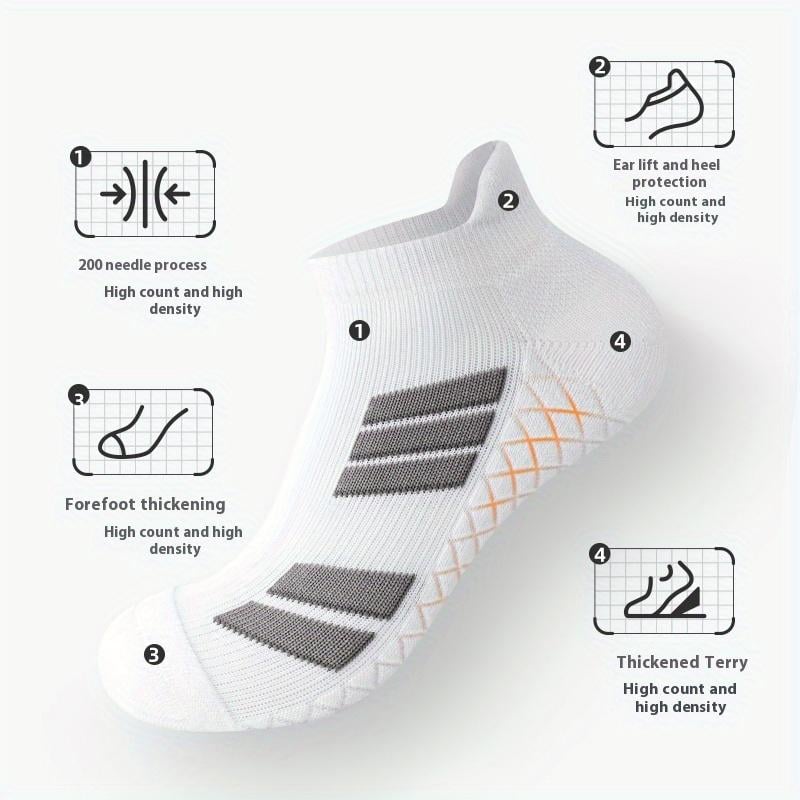 StrideGuard - No-Show Athletic Socks with Arch & Heel Support