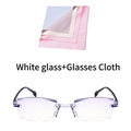 White glass+1 Piece Glasses Cloth (Random Color)