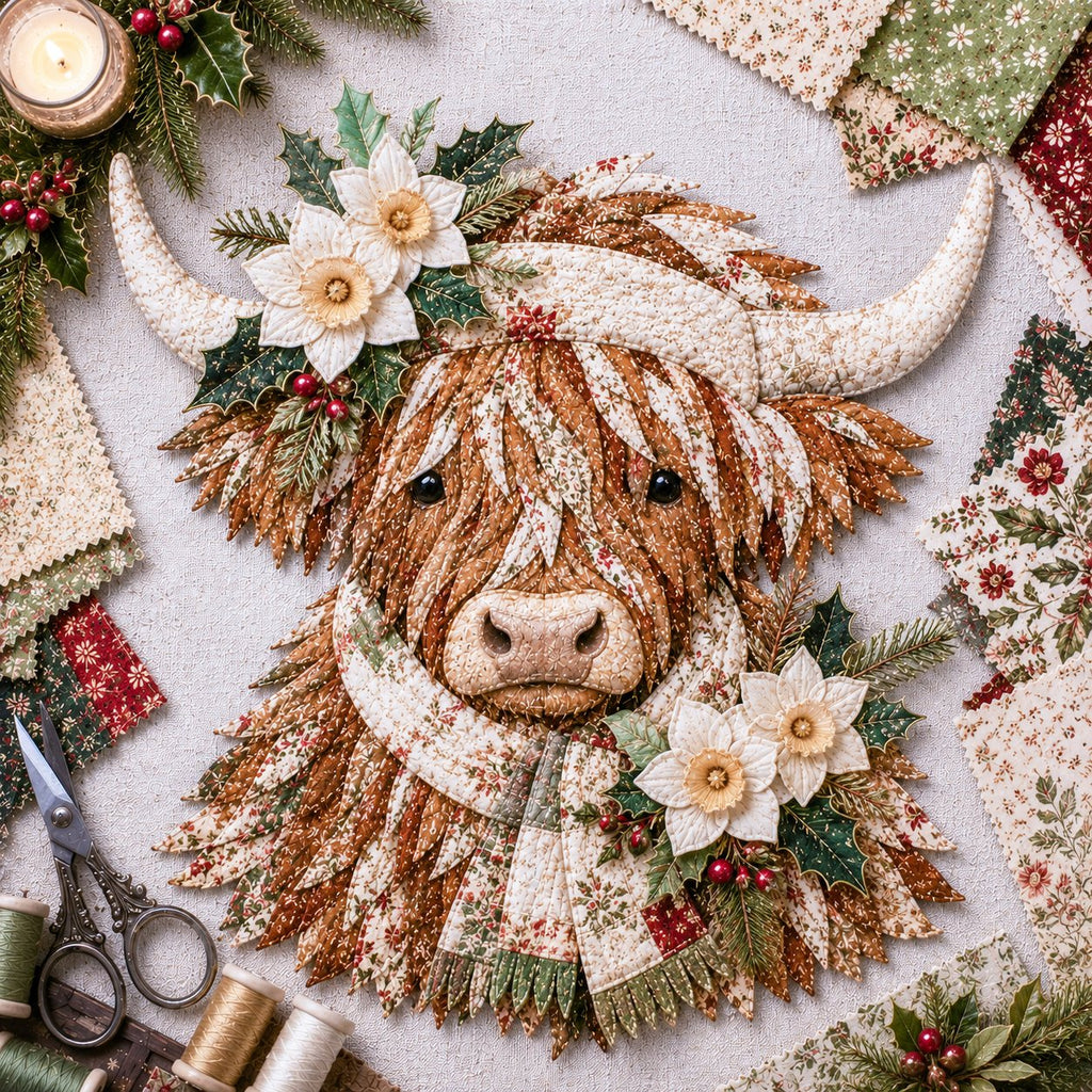 BloomCow – Birth Flower Highland Cow DIY Art Kit