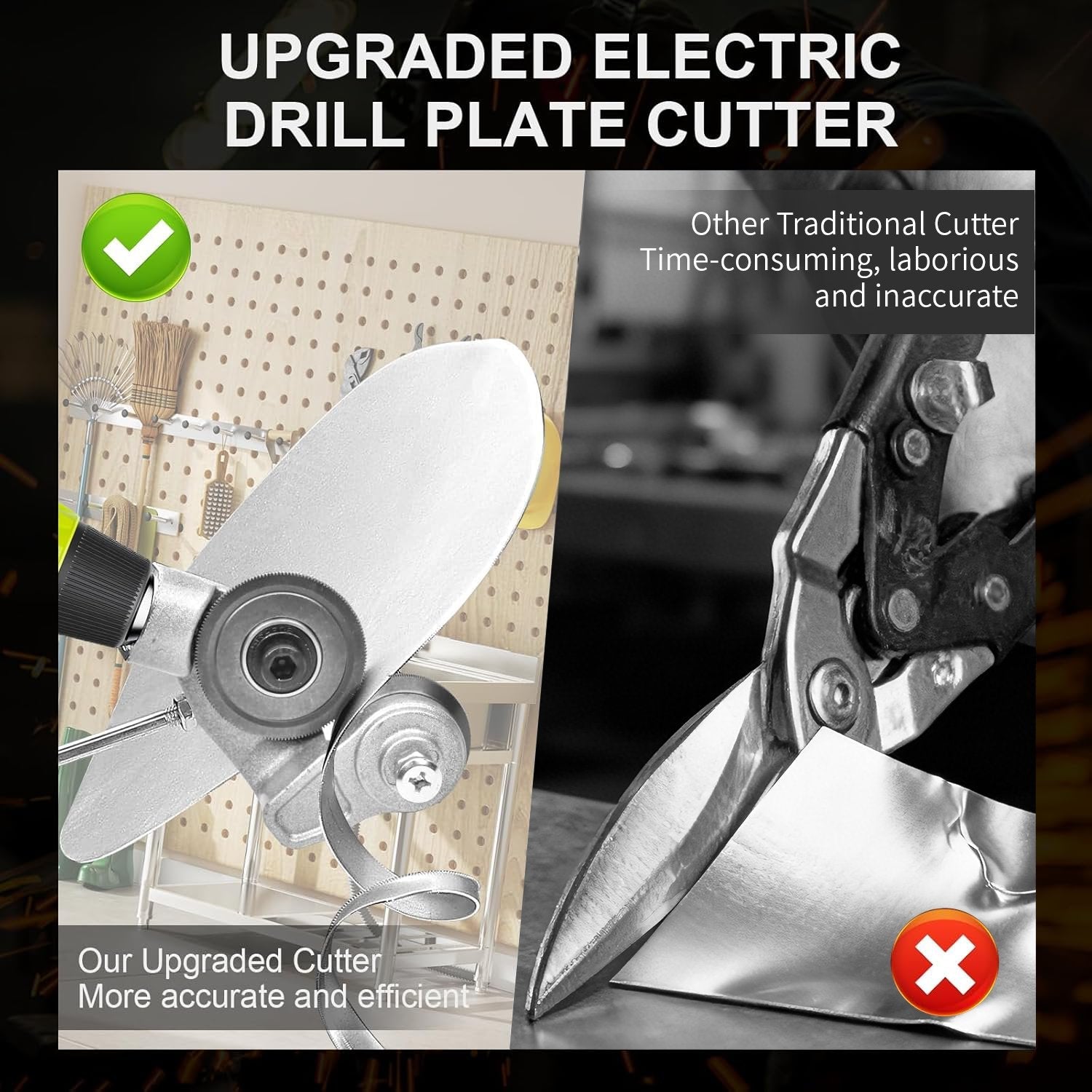 🔥Last Day 50% OFF -  Sheet Metal Cutter Drill Attachment 🛠️