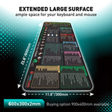 GridGuide - Excel Cheat Sheet Desk Mat