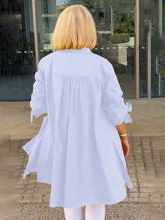 FlowLine – Women’s Long Cotton Swing Shirt Jacket