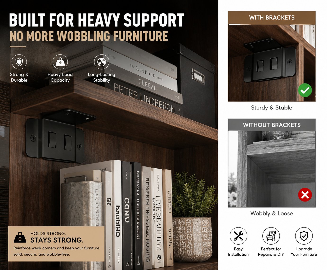 CornerForce – Heavy Duty Stainless Steel Furniture Corner Brackets