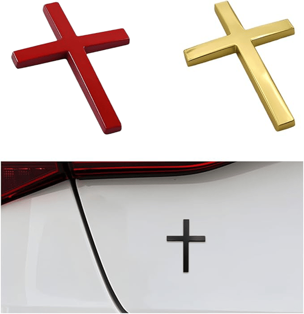 FaithMark – Metal Jesus Cross Stickers