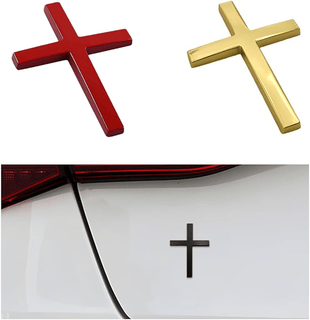 FaithMark – Metal Jesus Cross Stickers