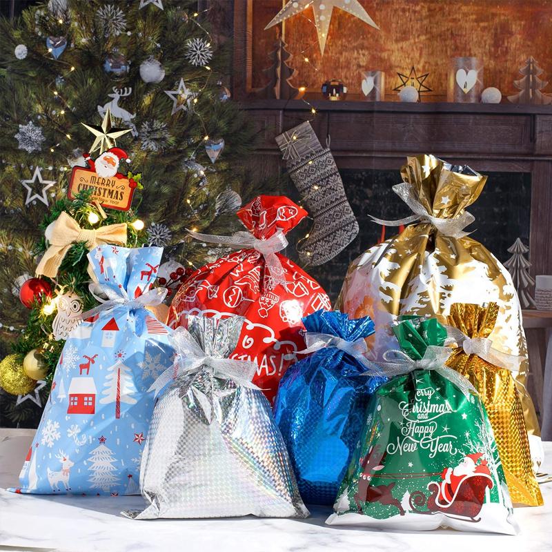 MerryEase – Biodegradable Christmas Drawstring Gift Bags