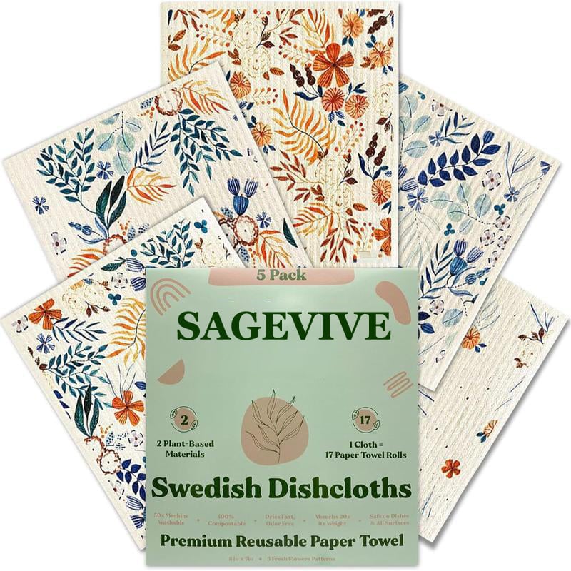 FreshFiber - Ultra-Absorbent Swedish Dishcloth Set