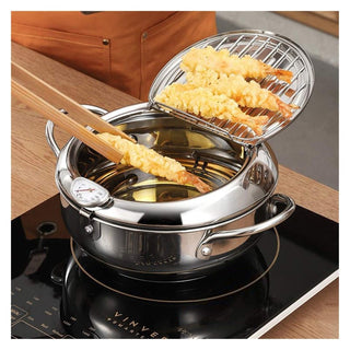 SteelFry – Stainless Steel Fryer Pot with Thermometer
