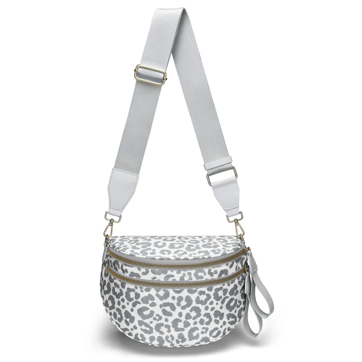 Everyday Crossbody Bag, Light Gray Leopard - SNO