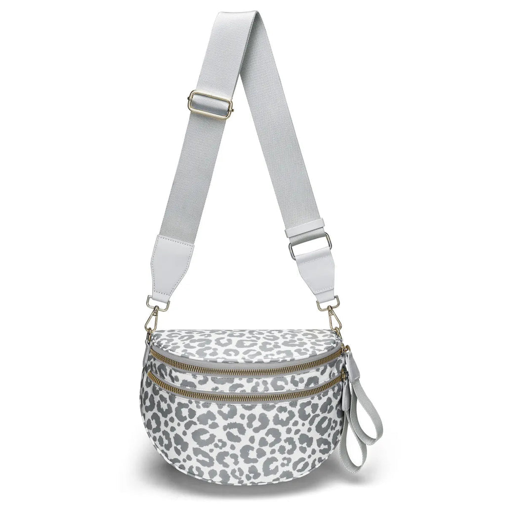 Everyday Crossbody Bag, Light Gray Leopard - SNO