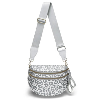 Everyday Crossbody Bag, Light Gray Leopard - SNO