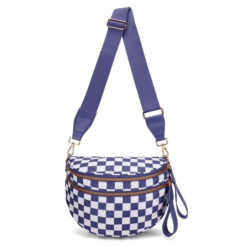 Everyday Crossbody Bag, Mist Purple Checkered - SNO