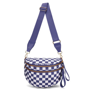 Everyday Crossbody Bag, Mist Purple Checkered - SNO
