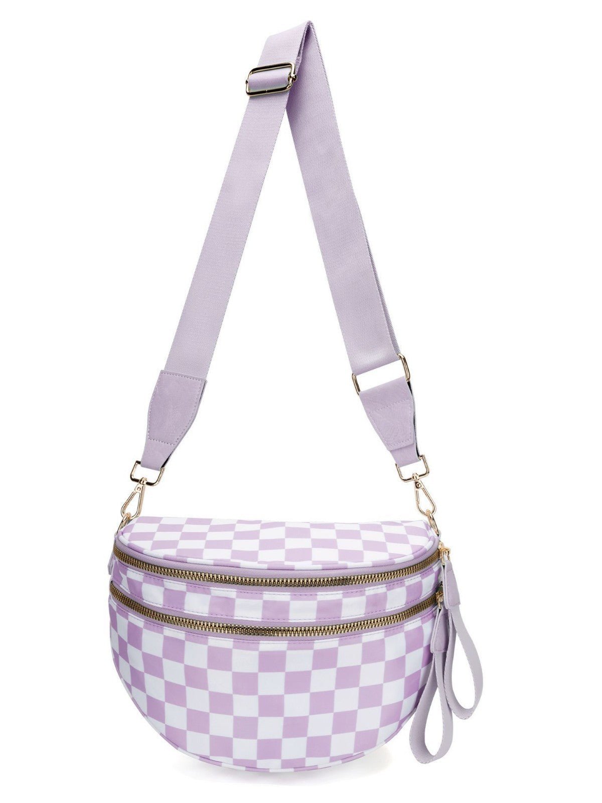 Everyday Crossbody Bag, Violet Checkered - SNO