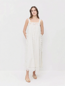 PureLinen – Vintage Lace Summer Midi Dress