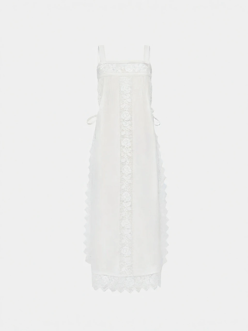 PureLinen – Vintage Lace Summer Midi Dress