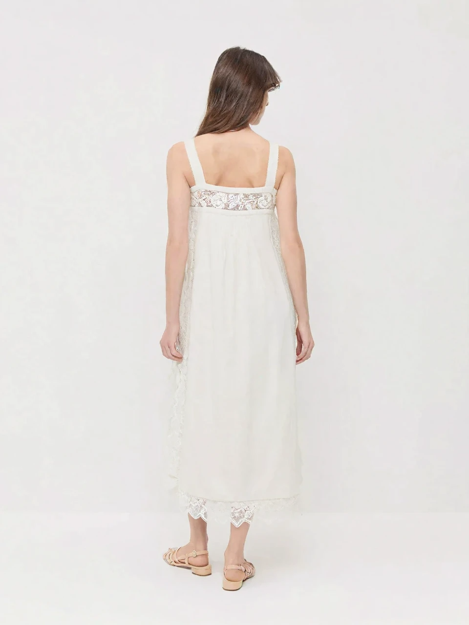 PureLinen – Vintage Lace Summer Midi Dress
