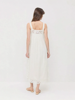 PureLinen – Vintage Lace Summer Midi Dress