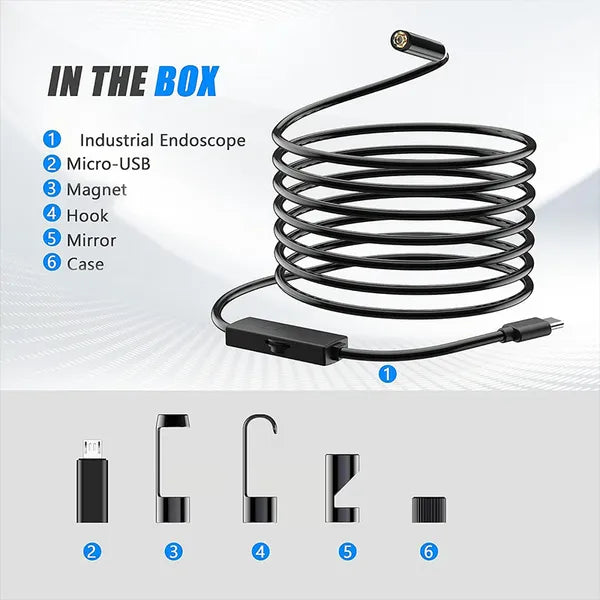 🔥🔎 Plug-and-Play Endoscope Camera - Compatible with Android for Direct Connection