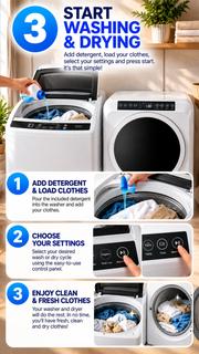 LaundryEase – Portable Washer and Dryer Set