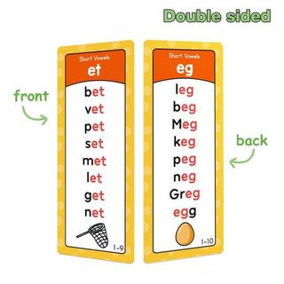 🎁🔥Phonics Word Cards 117 Sound Groups 900+ Rhyming Words Preschool English Discovery Joy