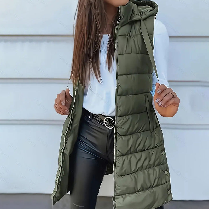 ✨LongHaven – Women’s Zip-Up Long Puffer Vest