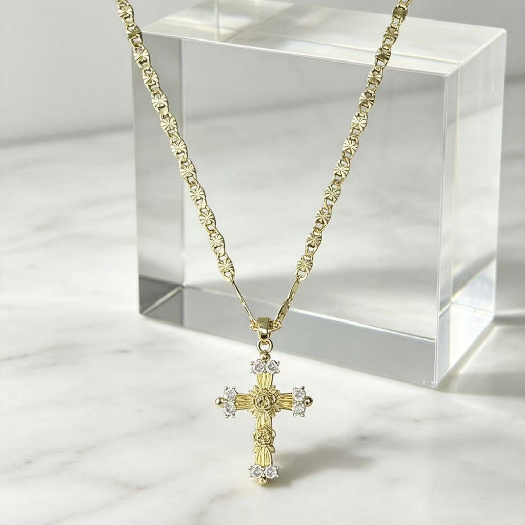 SeraphShield – 💥 Tri-Tone Guardian Angel Pendant Necklace