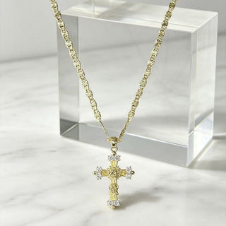 SeraphShield – 💥 Tri-Tone Guardian Angel Pendant Necklace