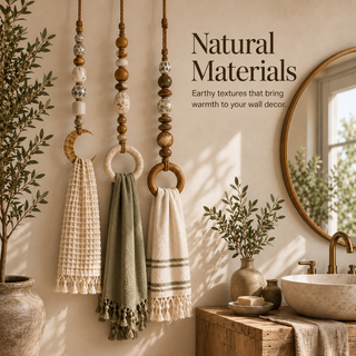 BeadNook – Boho Beaded Rope Towel Hanger for Bathroom & Kitchen