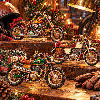 ✨ MotoGlow – 2026 Vintage Motorcycle Christmas Ornaments