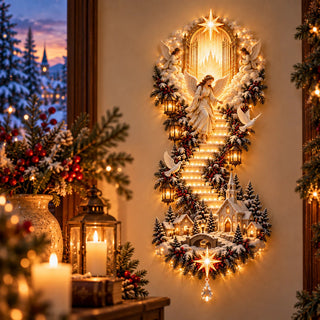 HeavenGlow – ✨ ✨ Jesus & Angel Christmas Wall Hanging✝️