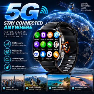 SwivelCam – AI 5G LTE Smartwatch Phone with Rotating Camera, GPS, Wi-Fi & SIM Card Slot