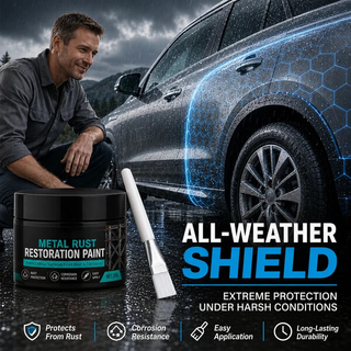 RustRevive – ✨🥳🥳💞🔧🏠 Metal Rust Protection Black Repair Paste for Gates, Railings & Tools 🛡️✨