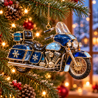 ✨ MotoGlow – 2026 Vintage Motorcycle Christmas Ornaments