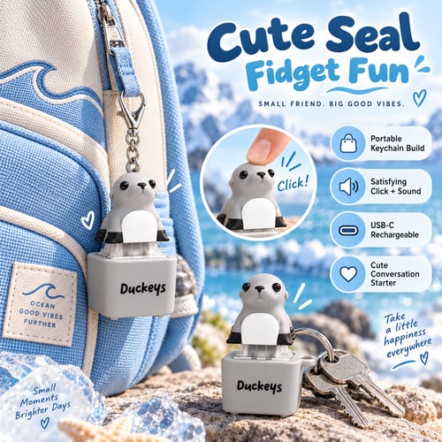 Orkey Interactive Fidget Toy | Hilarious Orking Sound Keychain