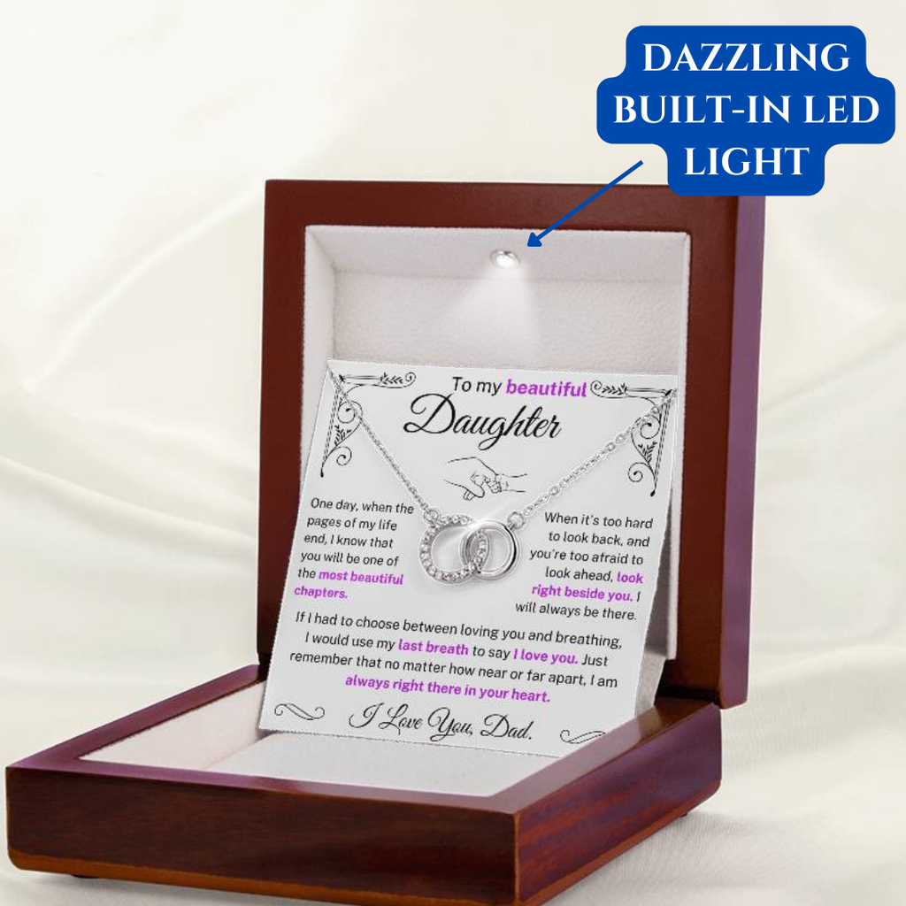 EverCircle – Interlocking Circles Necklace for Daughter with Message Card