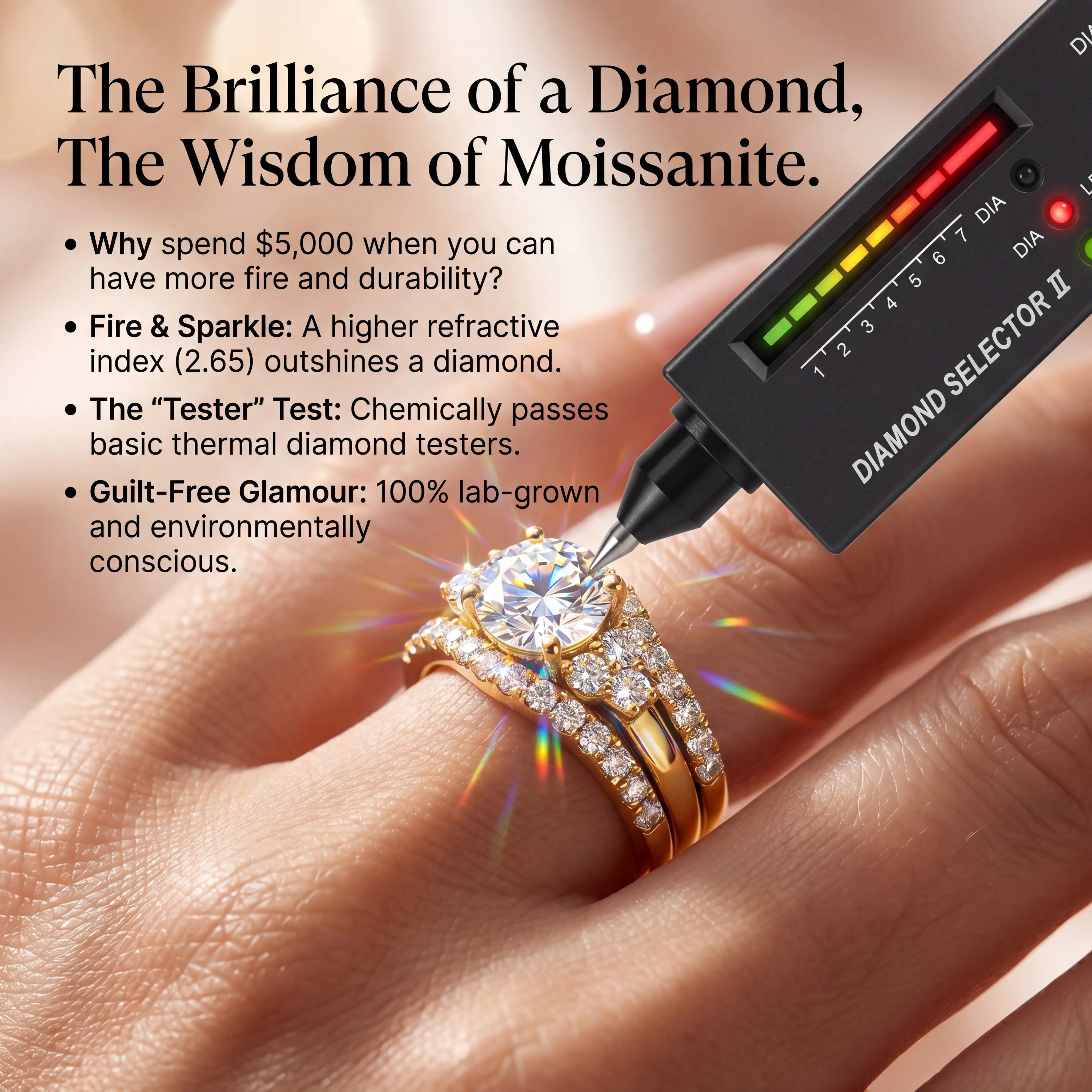CrownTrio – 🔥 Triple-Stack Moissanite Ring Set in S925 Sterling Silver