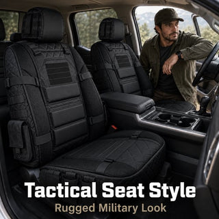 🎖️ Military‑Style Auto Seat Protectors｜Universal Fit Heavy‑Duty Cushion For Long‑Drive Vehicle Owners