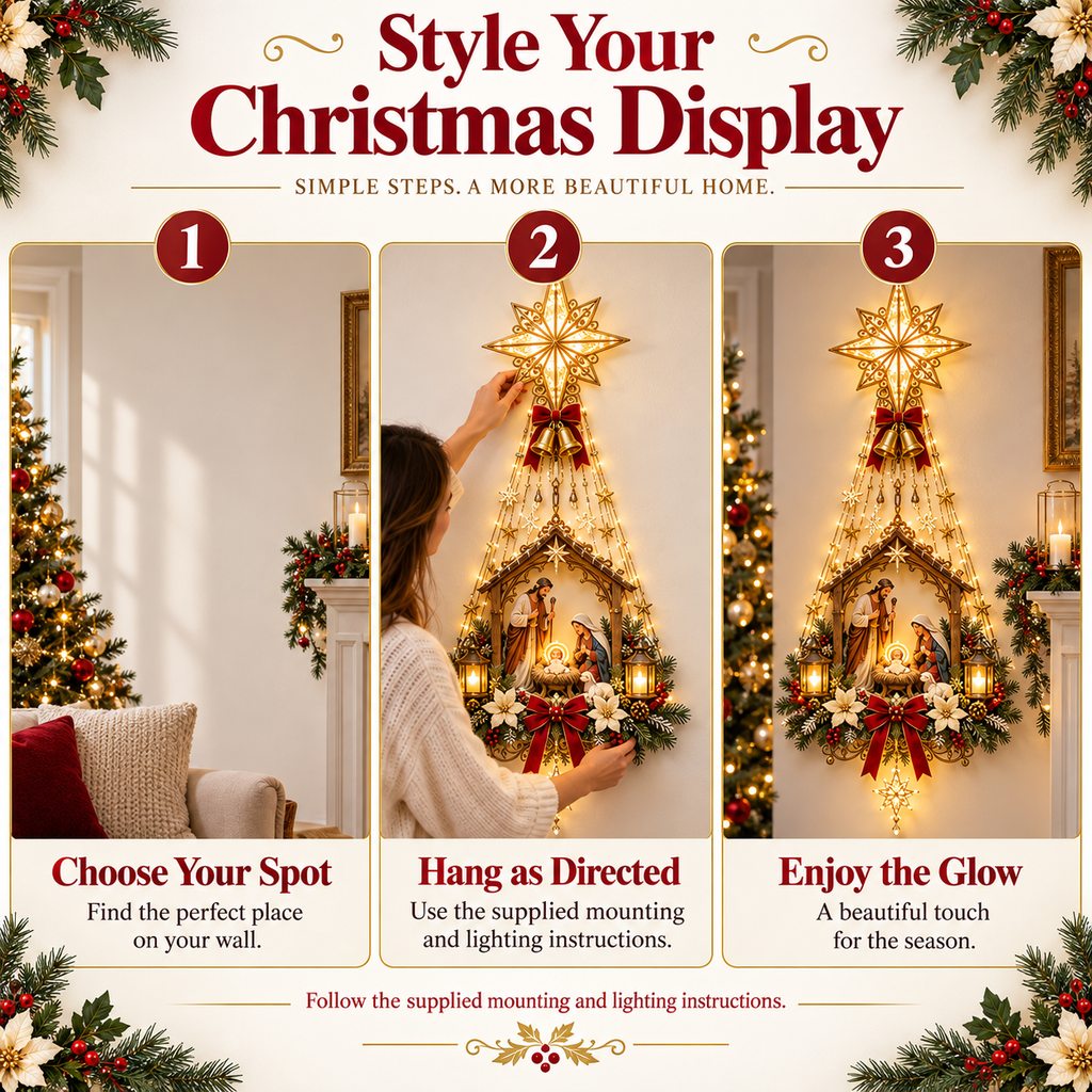 Christmas Nativity wall decor home display